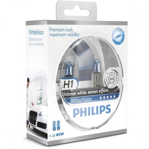 Philips WhiteVision H1 + W5W 